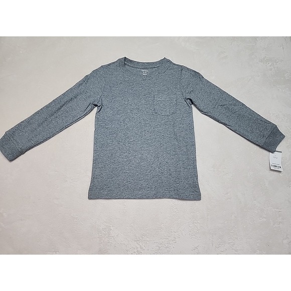 Carter's Other - NWT Carter Long‎ Sleeve Boys Gray Pocket T-shirt Size 6